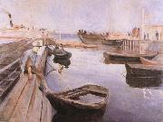 Edvard Munch Post boat oil painting artist